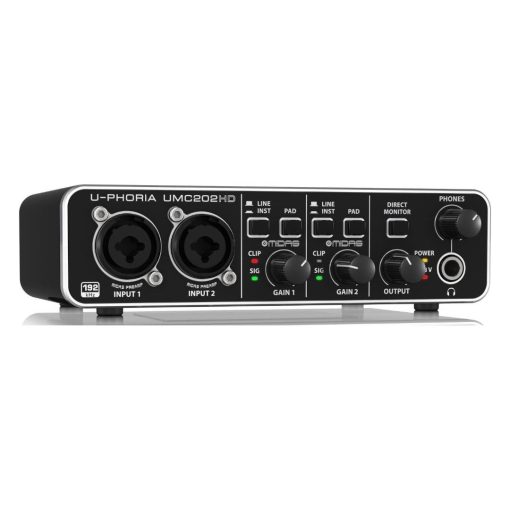 Mikrofon Behringer UMC202HD 24-BIT/192KHZ Midas Preamfi 2×2 USB Ses Kartı Tem Teknoloji 11