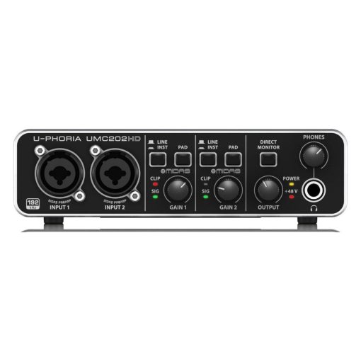 Mikrofon Behringer UMC202HD 24-BIT/192KHZ Midas Preamfi 2×2 USB Ses Kartı Tem Teknoloji 12