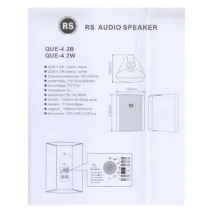 Anons & Yayın Sistemleri Rs AUDIO QUE 4.2 W 2 Yollu 60 Watt Trafolu Hoparlör Tem Teknoloji 2