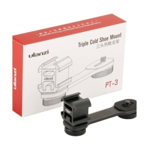 Stand & Kablo Ulanzi-0897 Gimbal Microphone Extension 3 Cold Sho Ulanzi PT-3 Üçlü Hot Shoe Bağlantı Aparatı Tem Teknoloji 14