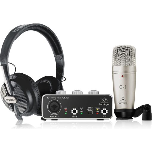 Stüdyo Paket Sistemler Behringer U Phoria Studio Stüdyo Kayıt Paketi C1 Kondenser Mikrofon + Um2 Ses Kartı + HPS5000 Stüdyo Kulaklık Tem Teknoloji 11