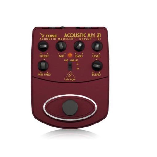 Stüdyo Efekt Cihazları Behringer ADI21 V-Tone Profesyonel Akustik Gitar İçin Pedallı Preamfi DI-BOX Tem Teknoloji 11