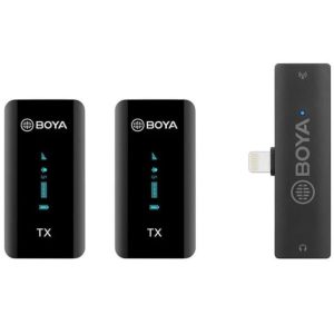 Mikrofonlar Boya BY XM6 S4 Kompakt İkili Lightning Kablosuz Mikrofo Tem Teknoloji