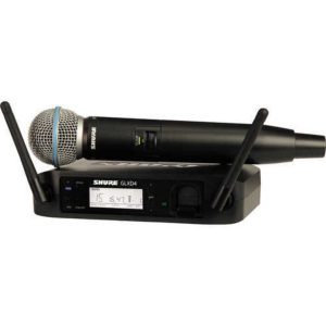 Mikrofonlu Kulaklık Shure GLXD24E/B58 Kablosuz Telsiz El Mikrofonu Tem Teknoloji