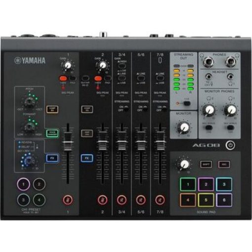 Ses Mikserleri Yamaha AG 08 All In One 8 Kanallı USB Mikser (Siyah) Tem Teknoloji 11