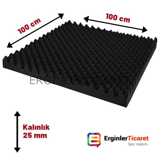 Akustik Ses Yalıtımı Akustik Yumurta Sünger Yanmaz (25 mm, 100×100 cm) Tem Teknoloji 11