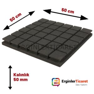 Akustik Ses Yalıtımı Akustik Viceostik Panel (50cm x 50cm) Tem Teknoloji