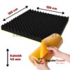 Akustik Ses Yalıtımı Yanmaz Akustik Yumurta Sünger Bantlı 50mm 50Dns 100cm X 100cm Tem Teknoloji 2