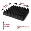 Akustik Ses Yalıtımı Yanmaz Akustik Yumurta Süngeri 40mm 50Dns 50cm X 50cm Tem Teknoloji