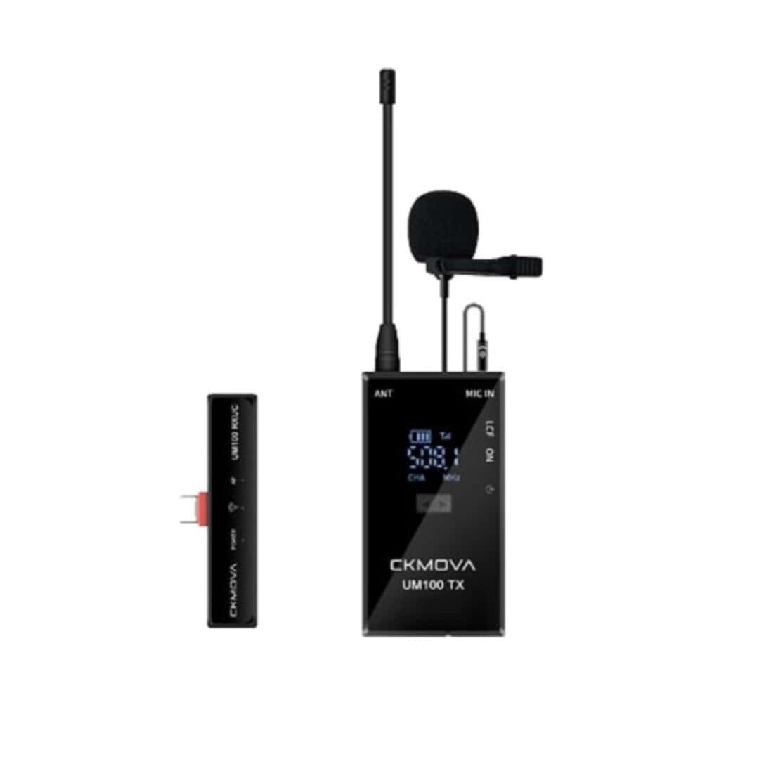 Ckmova UM100 Kit-3 Ultra Kompakt Type-C Girişli 1 Alıcı 1 Vericili Uhf Kablosuz Yaka Mikrofon Seti Ckmova UM100 Kit-3 Ultra Kompakt Type-C Girişli 1 Alıcı 1 Vericili Uhf Kablosuz Yaka Mikrofon Seti 1