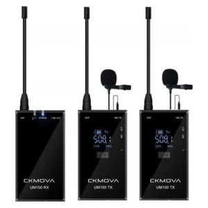 Ckmova UM100 Kit 2 UltraCompact 3.5mm Çıkış 2.4GHz Çift Kanallı Kablosuz Mikrofon 1