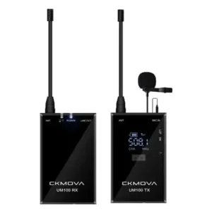 Ckmova UM100 Kit-1 Ultra Kompakt 3.5mm Çıkışlı 1 Alıcı 1 Vericili Uhf Kablosuz Yaka Mikrofon Seti 1